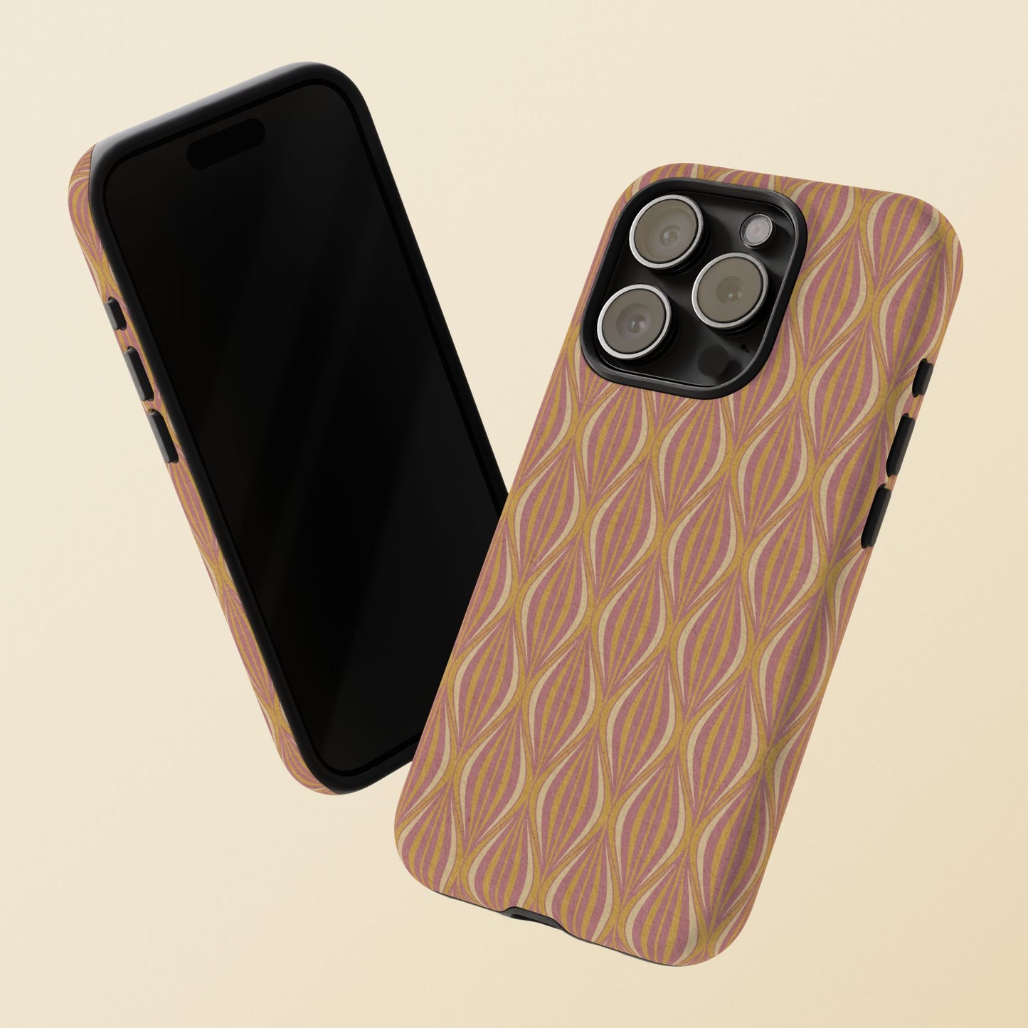 Art Deco Elegance Protective Phone Case Bronze Blush (iPhone, Pixel, Galaxy)