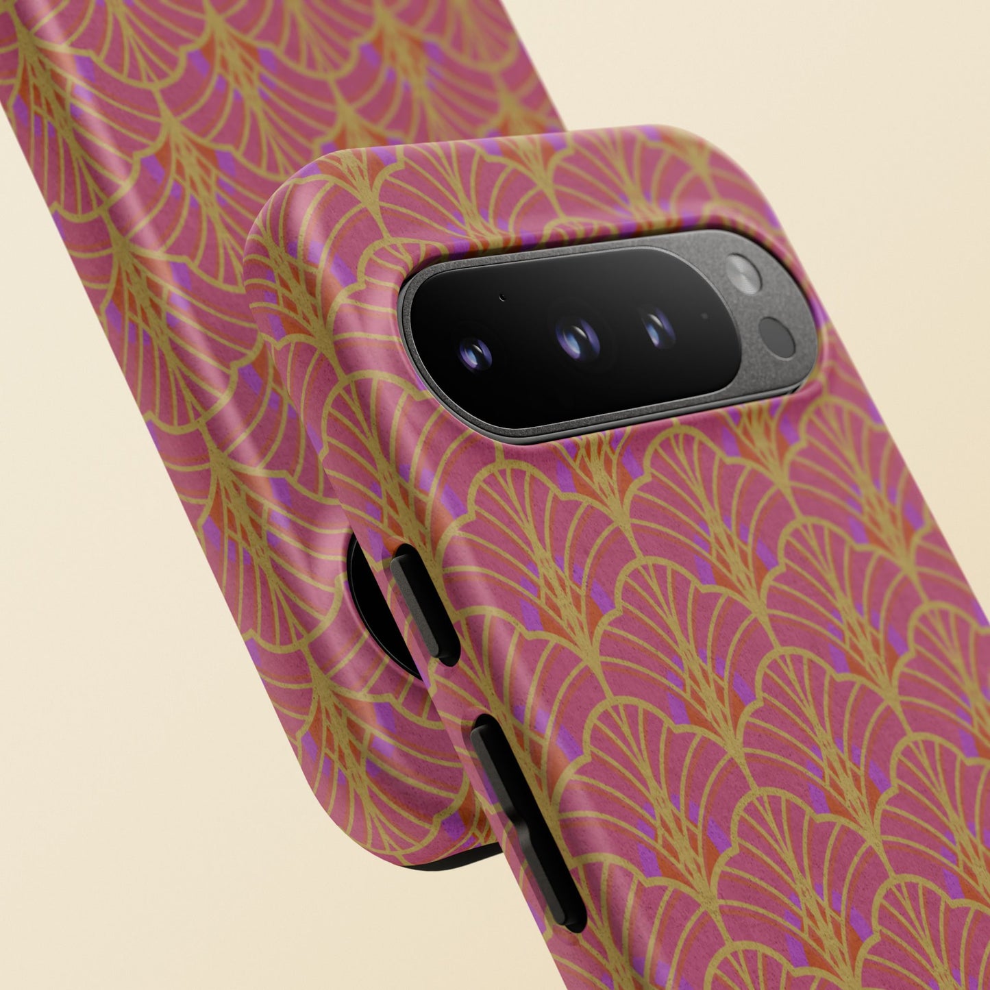 Art Deco Elegance Protective Phone Case Magenta Majesty (iPhone, Pixel, Galaxy)