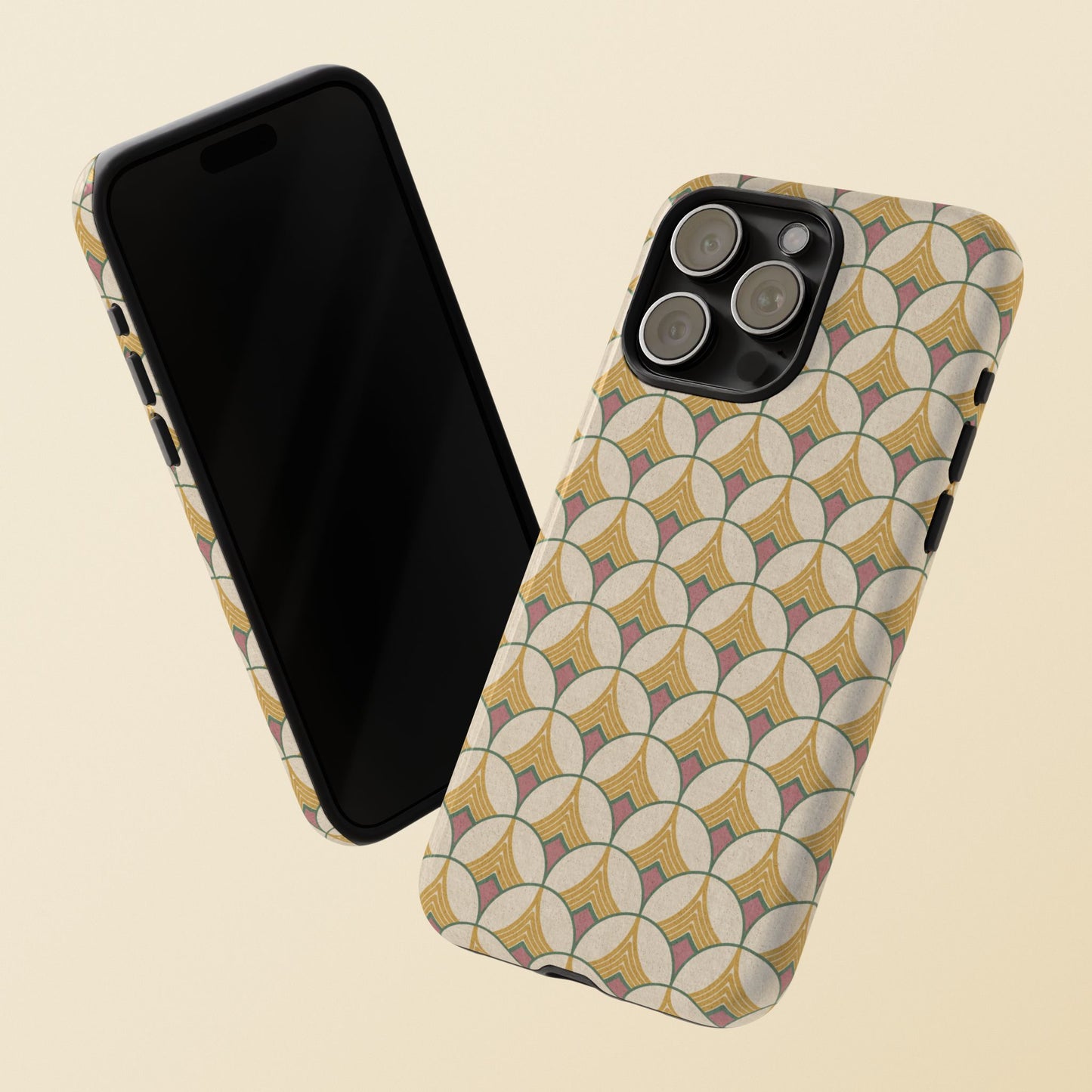 Art Deco Elegance Protective Phone Case Ivory Mosaic (iPhone, Pixel, Galaxy)