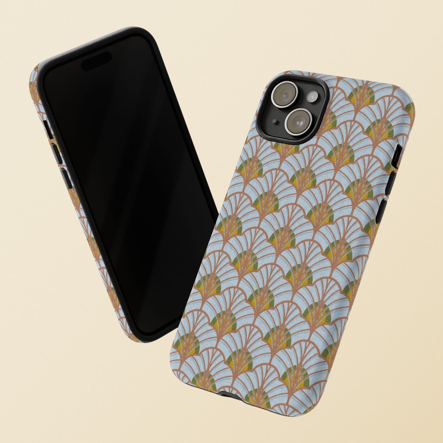 Art Deco Elegance Protective Phone Case Aquamarine Dream (iPhone, Pixel, Galaxy)