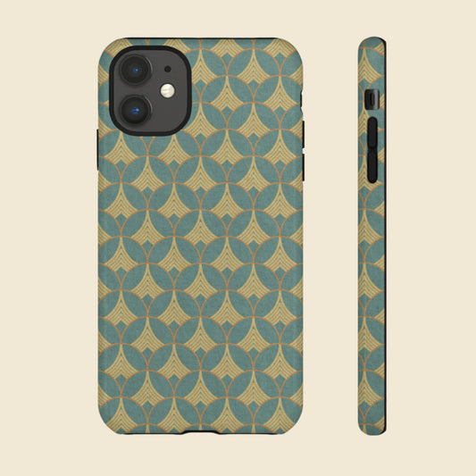 Art Deco Elegance Protective Phone Case Viridian Crest