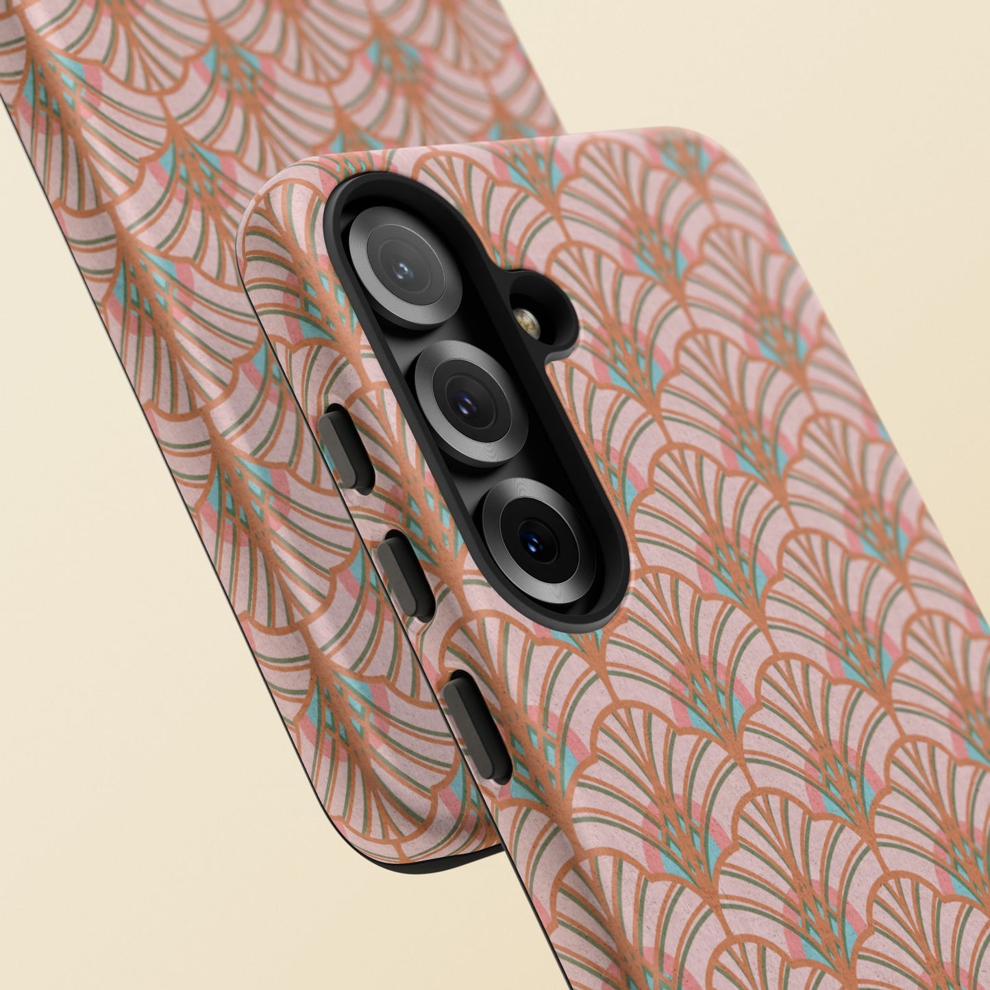Art Deco Elegance Protective Phone Case Peach Splendor (iPhone, Pixel, Galaxy)