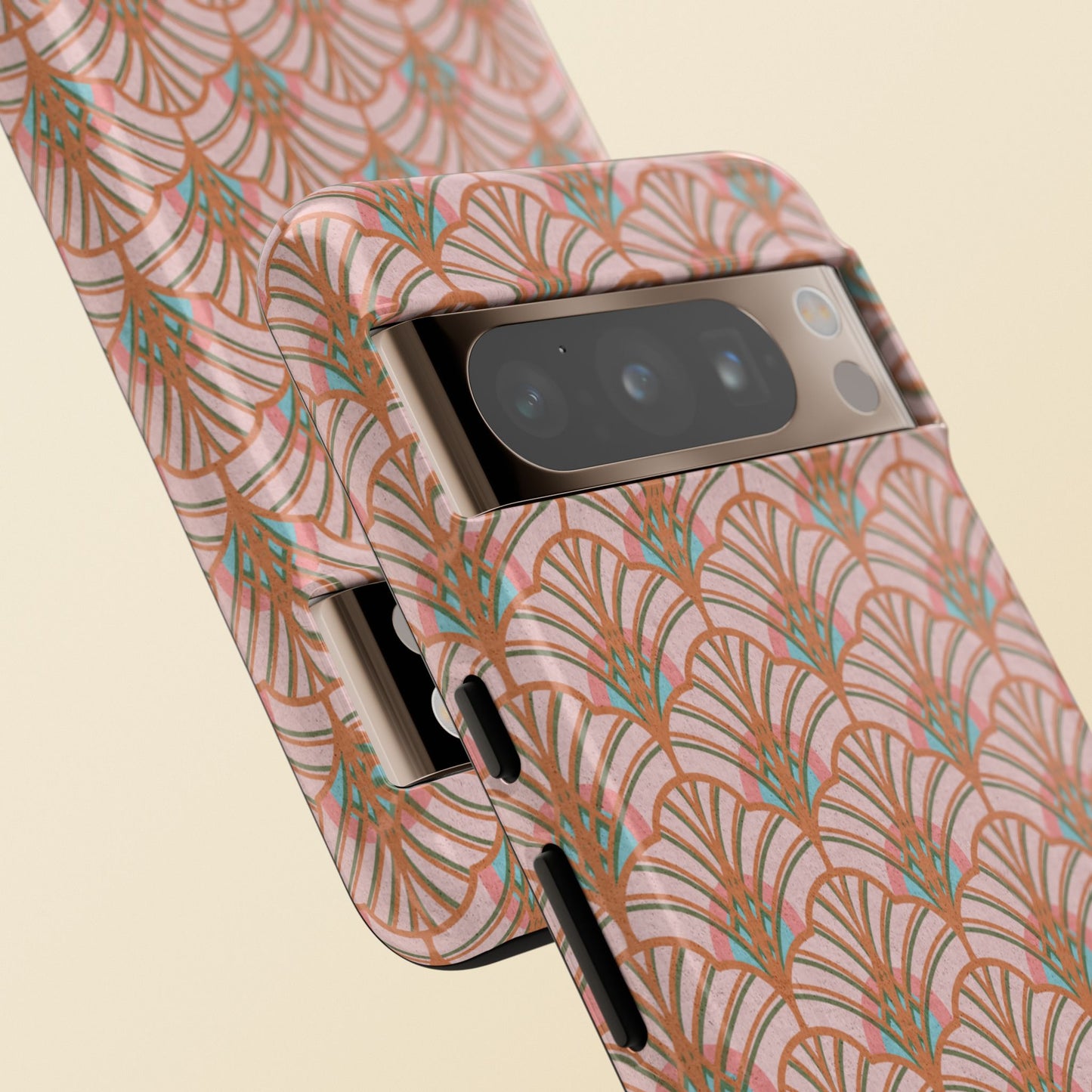 Art Deco Elegance Protective Phone Case Peach Splendor (iPhone, Pixel, Galaxy)