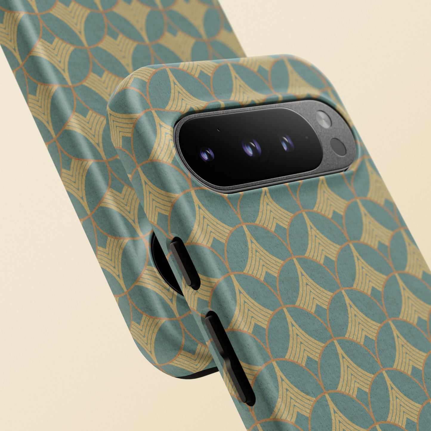 Art Deco Elegance Protective Phone Case Viridian Crest