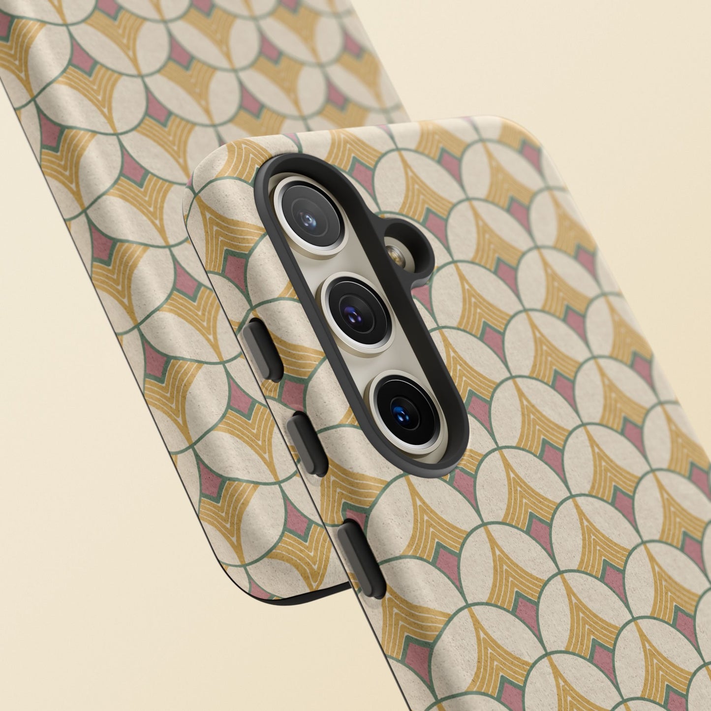 Art Deco Elegance Protective Phone Case Ivory Mosaic (iPhone, Pixel, Galaxy)