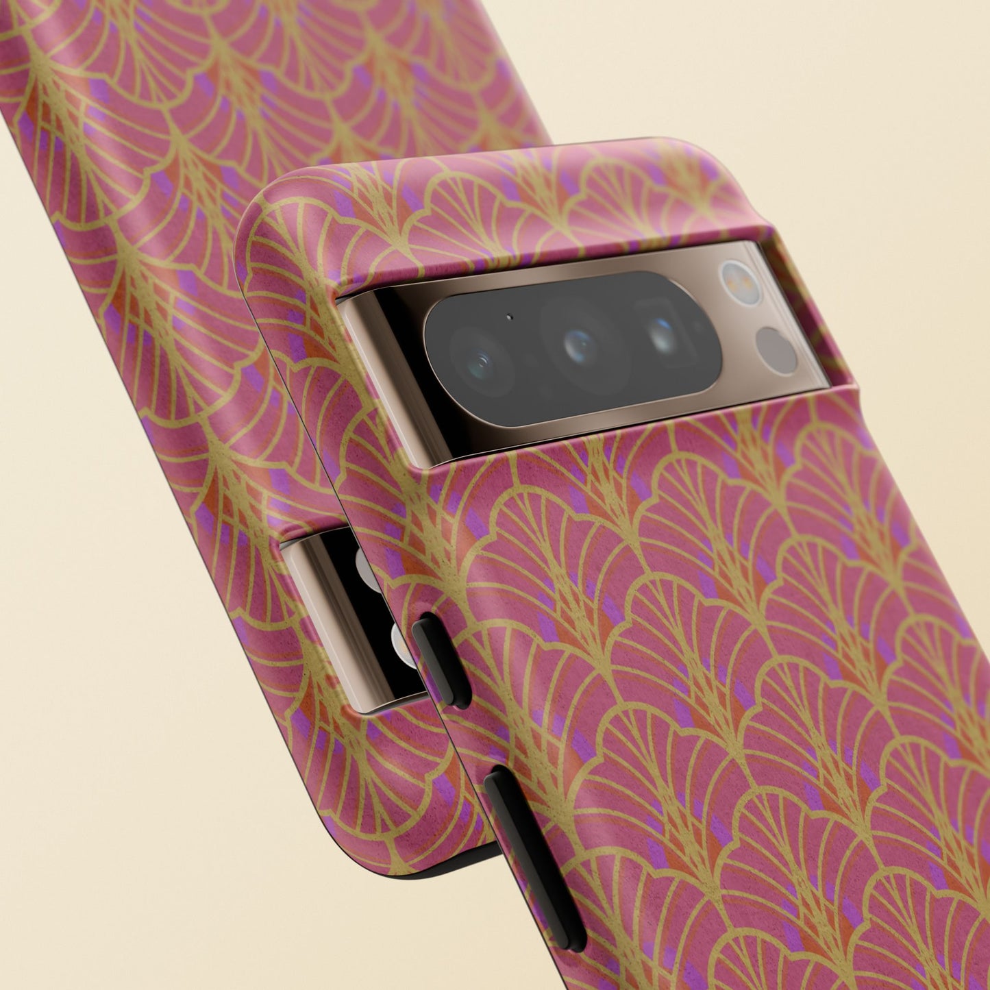 Art Deco Elegance Protective Phone Case Magenta Majesty (iPhone, Pixel, Galaxy)