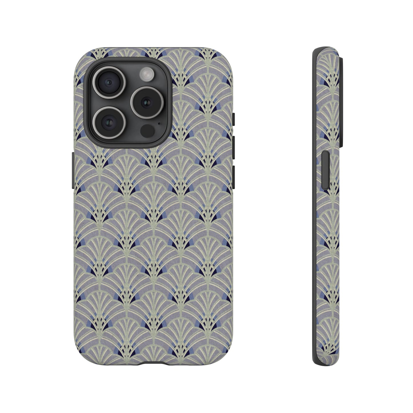 Art Deco Elegance Protective Phone Case Platinum Wave (iPhone, Pixel, Galaxy)