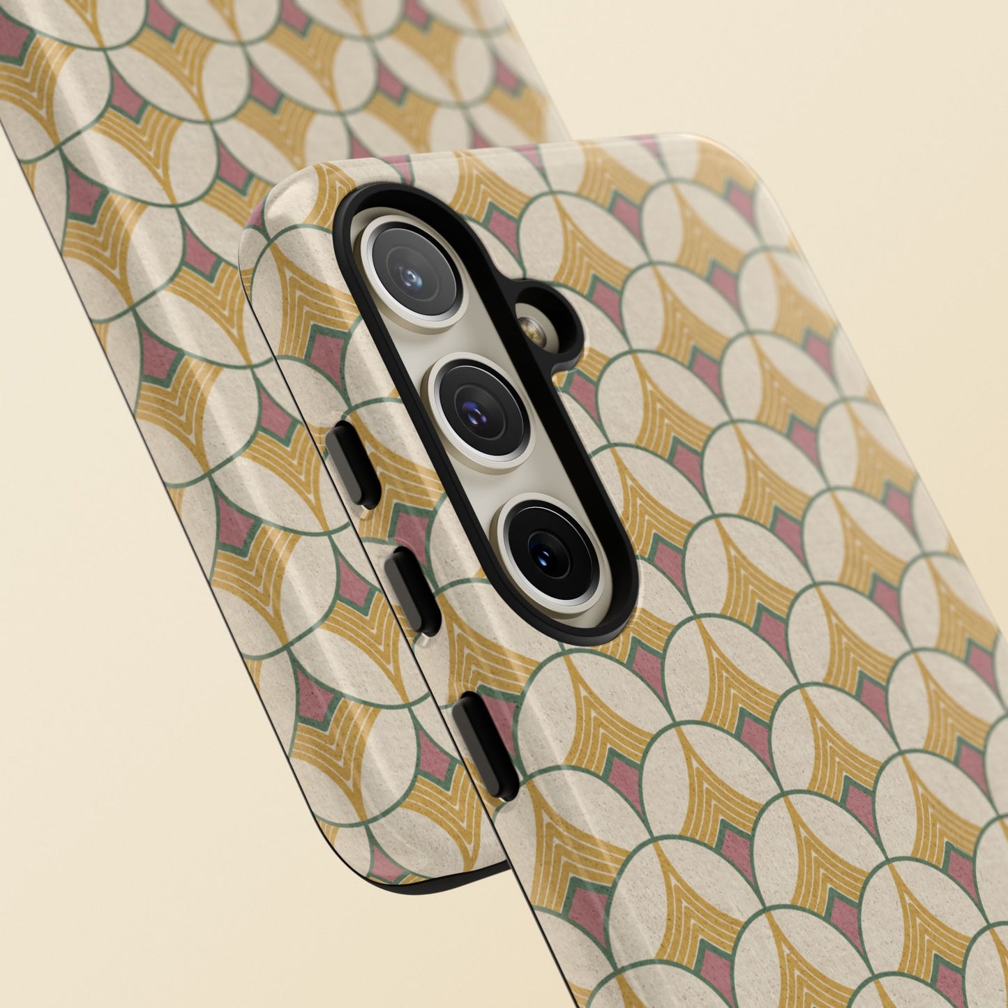 Art Deco Elegance Protective Phone Case Ivory Mosaic (iPhone, Pixel, Galaxy)