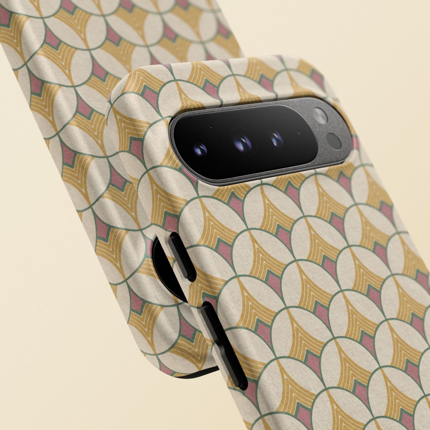 Art Deco Elegance Protective Phone Case Ivory Mosaic (iPhone, Pixel, Galaxy)