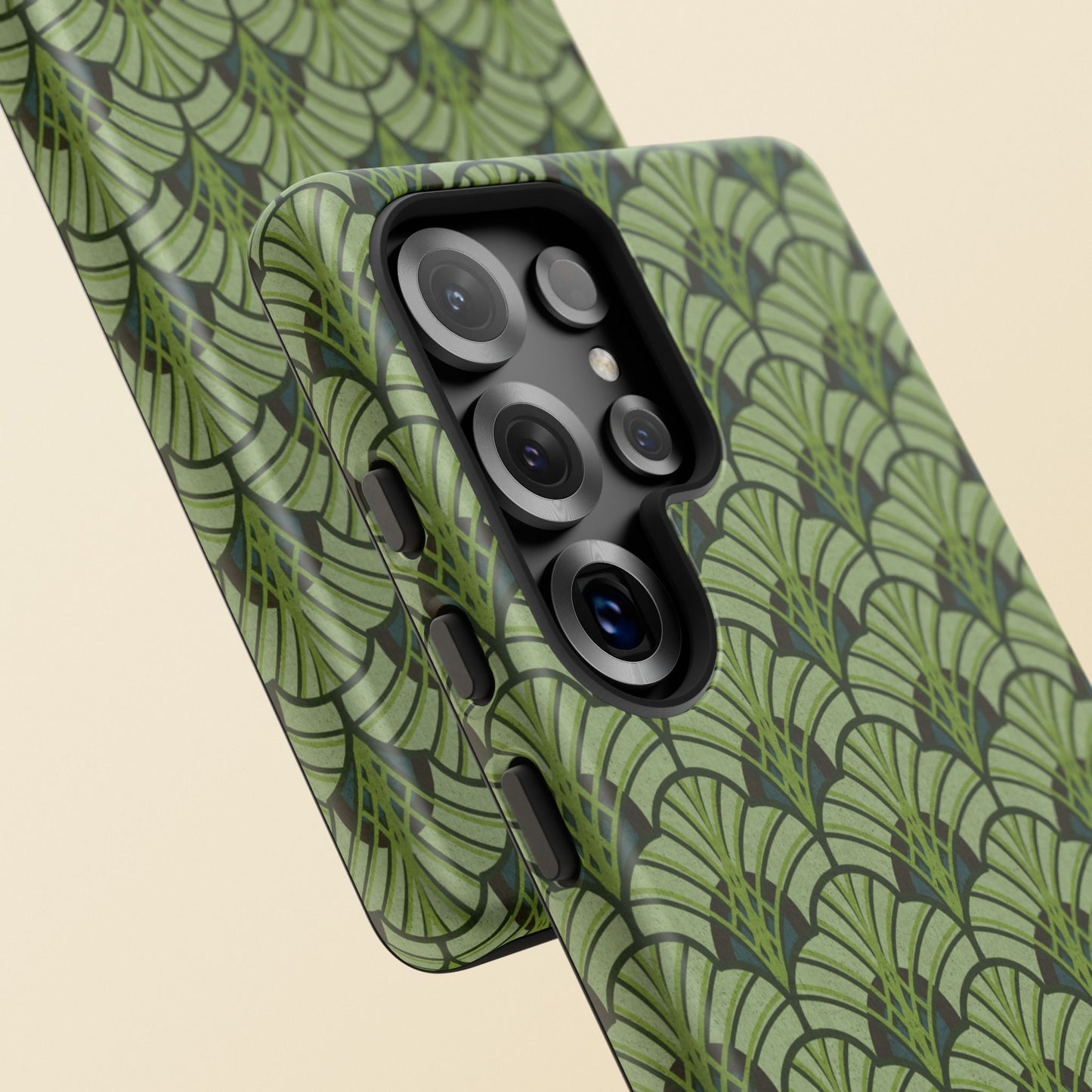 Art Deco Elegance Protective Phone Case Emerald Cascade (iPhone, Pixel, Galaxy)