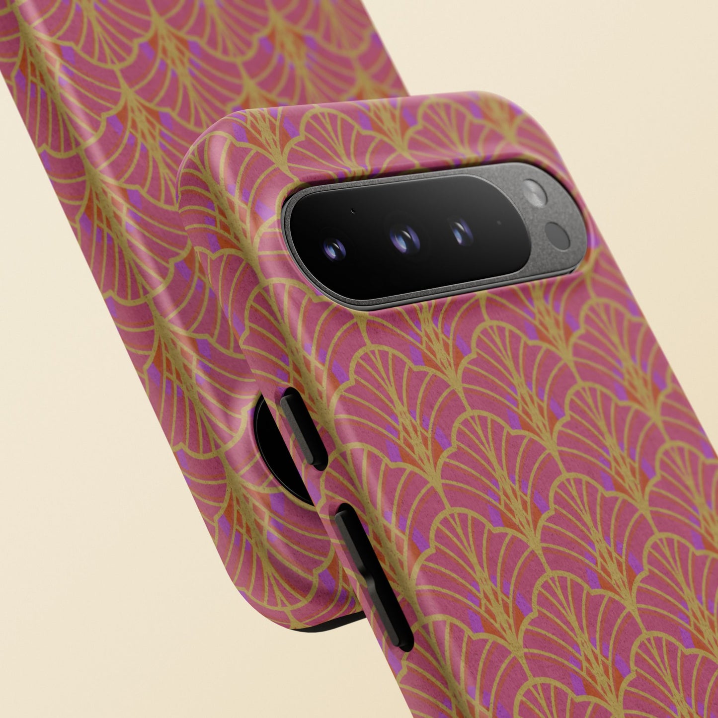 Art Deco Elegance Protective Phone Case Magenta Majesty (iPhone, Pixel, Galaxy)