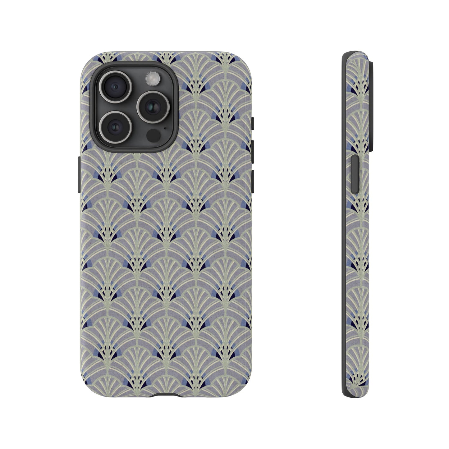 Art Deco Elegance Protective Phone Case Platinum Wave (iPhone, Pixel, Galaxy)