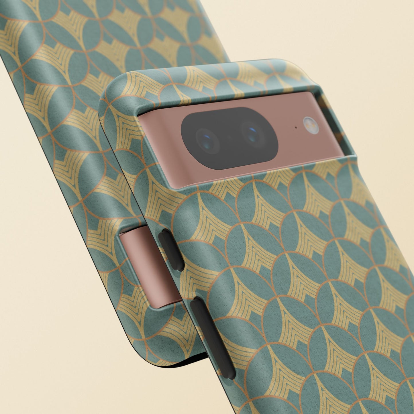 Art Deco Elegance Protective Phone Case Viridian Crest
