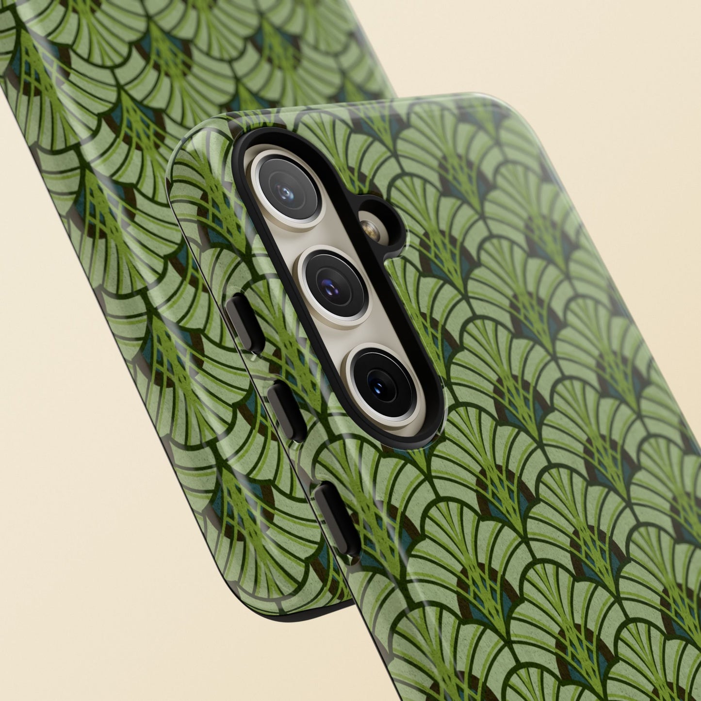 Art Deco Elegance Protective Phone Case Emerald Cascade (iPhone, Pixel, Galaxy)