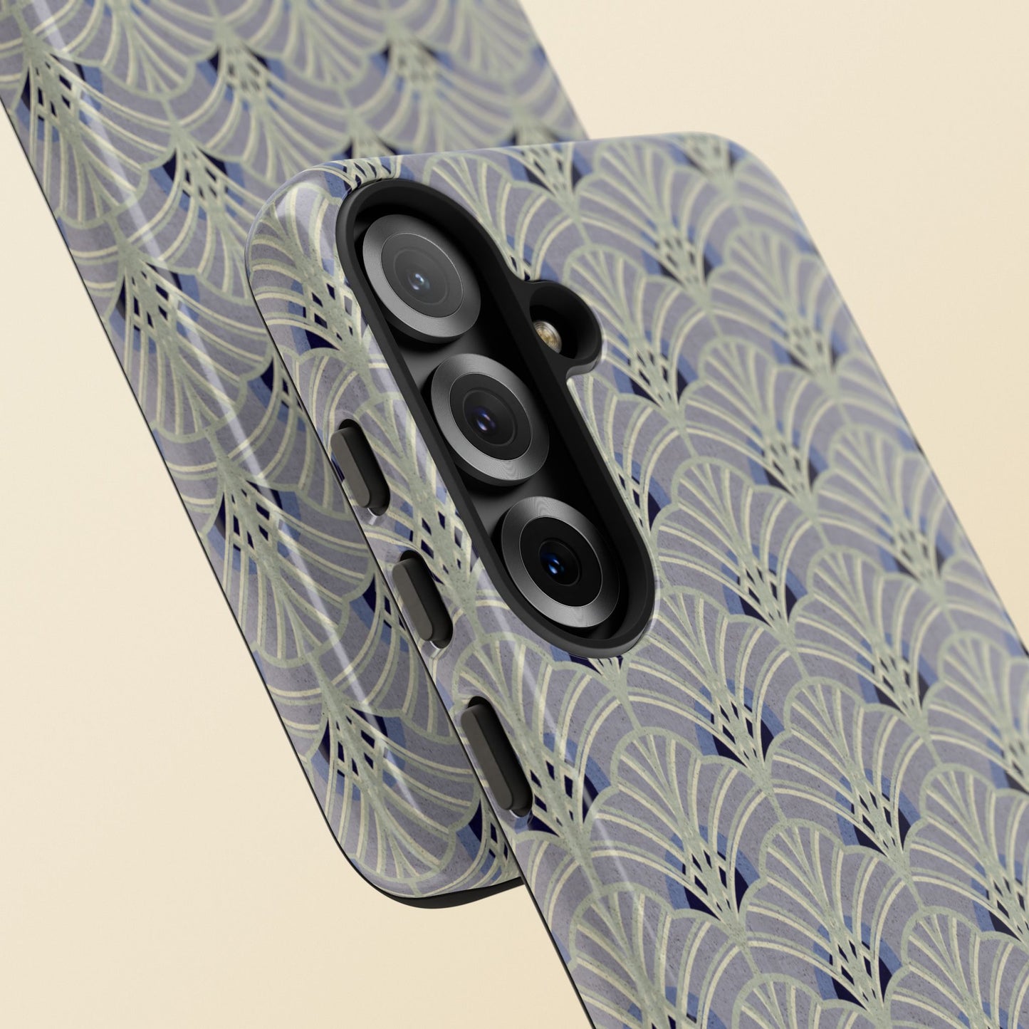 Art Deco Elegance Protective Phone Case Platinum Wave (iPhone, Pixel, Galaxy)