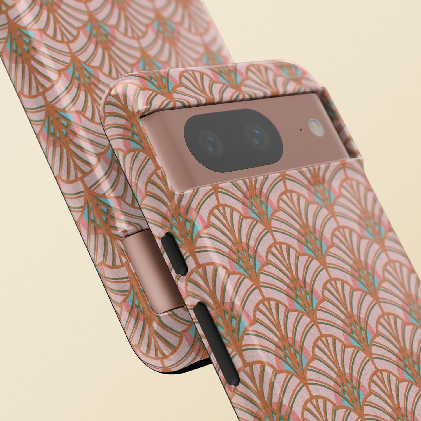Art Deco Elegance Protective Phone Case Peach Splendor (iPhone, Pixel, Galaxy)