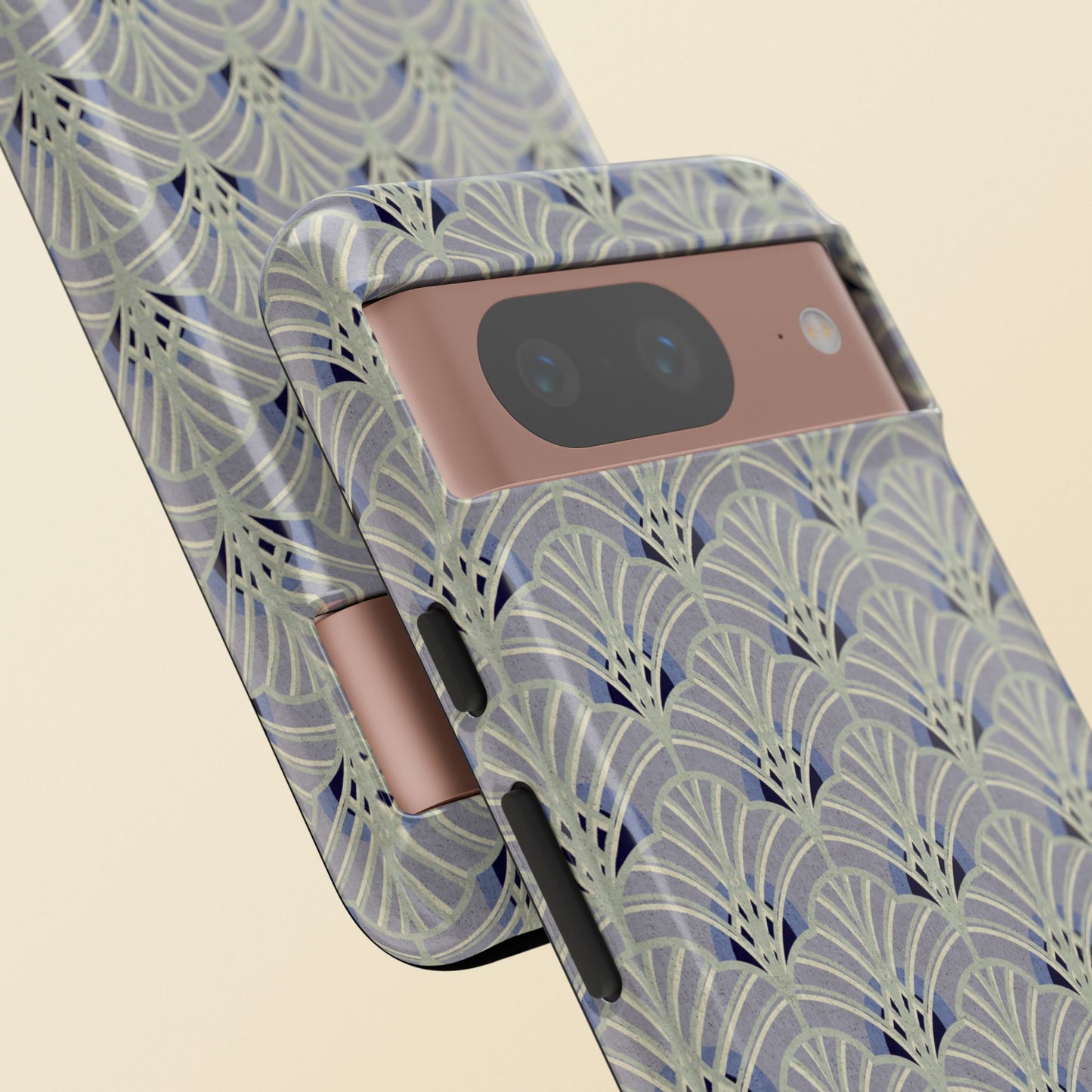 Art Deco Elegance Protective Phone Case Platinum Wave (iPhone, Pixel, Galaxy)