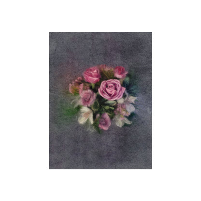 Rose Reverie: Ethereal Floral Fine Art Poster - Dark (unframed)