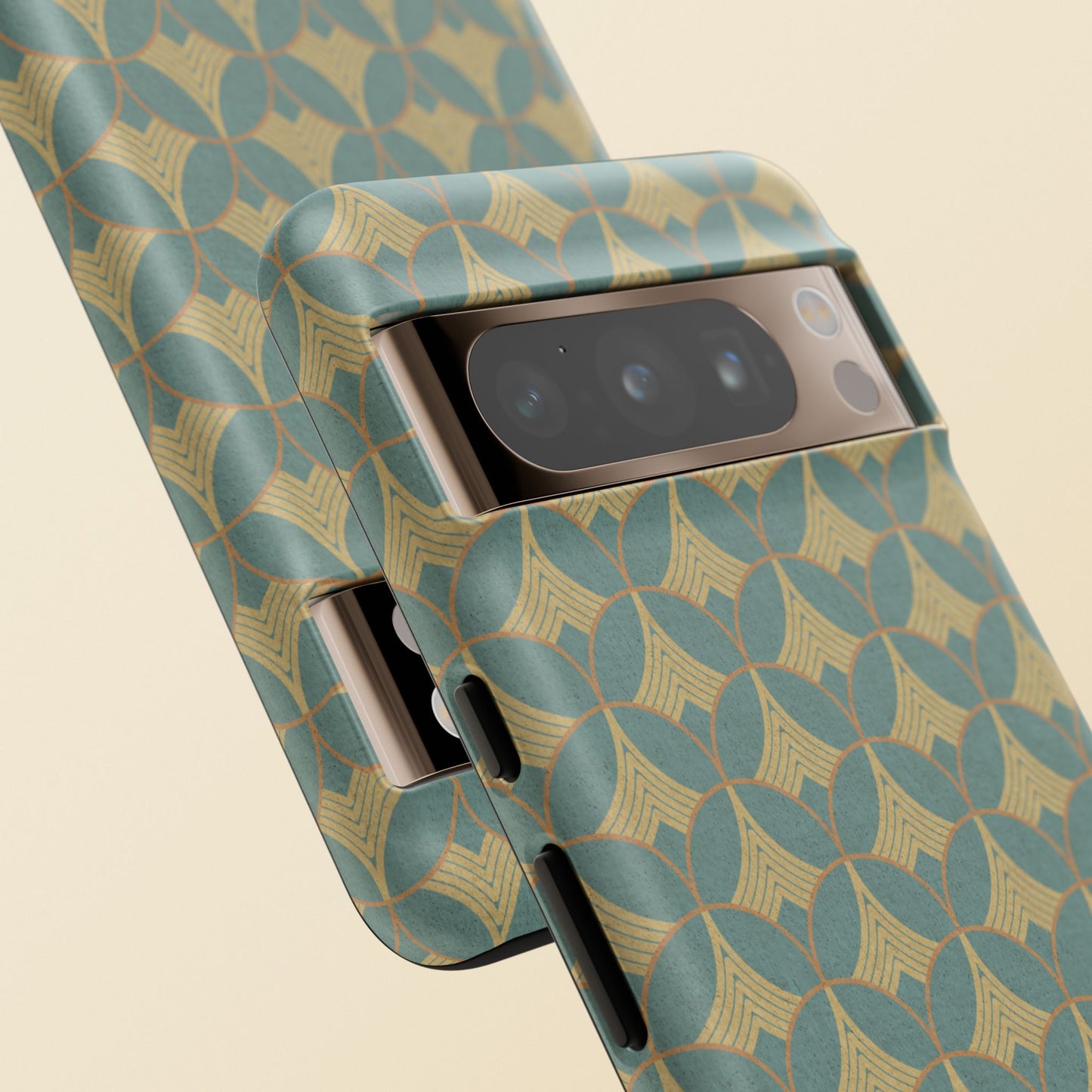 Art Deco Elegance Protective Phone Case Viridian Crest