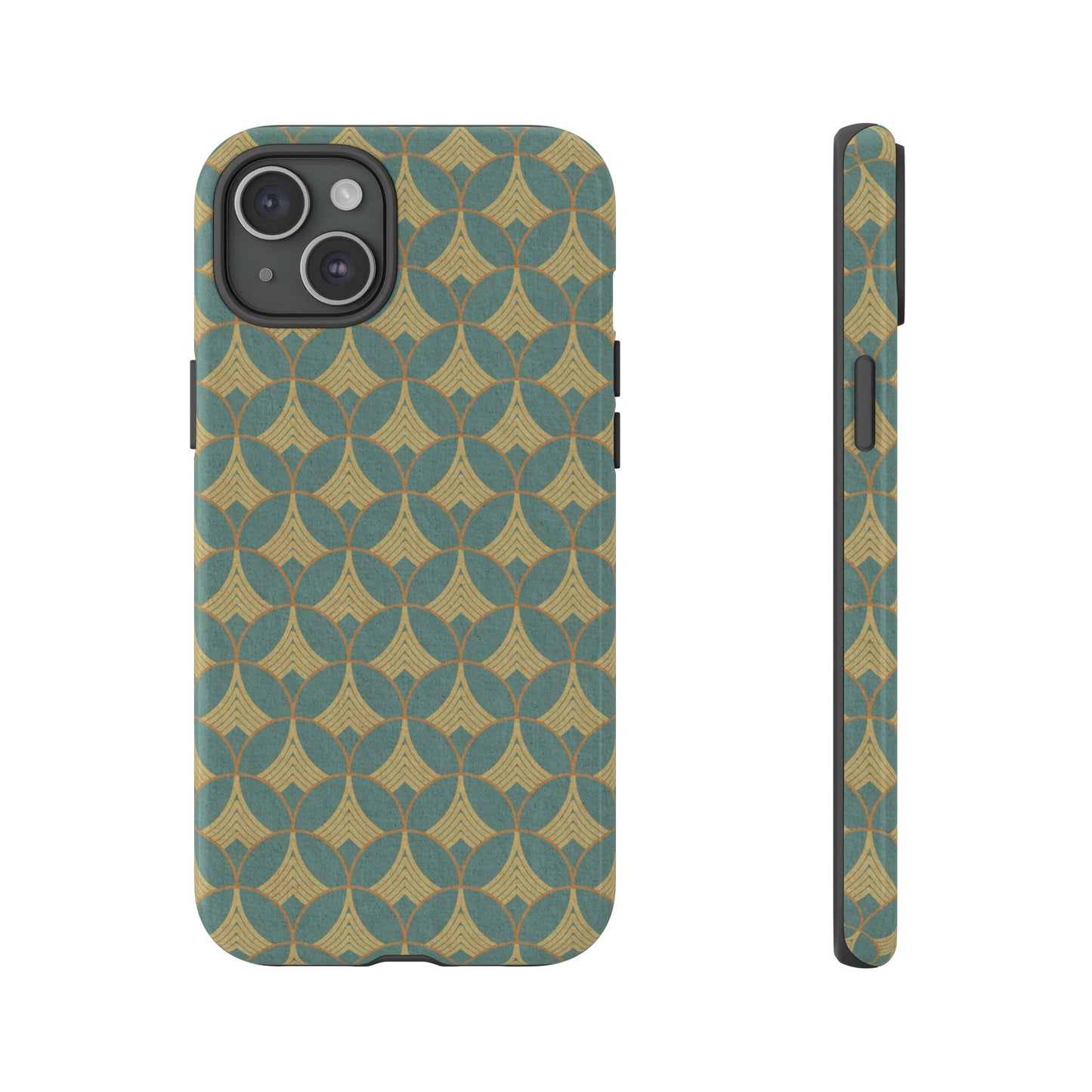 Art Deco Elegance Protective Phone Case Viridian Crest