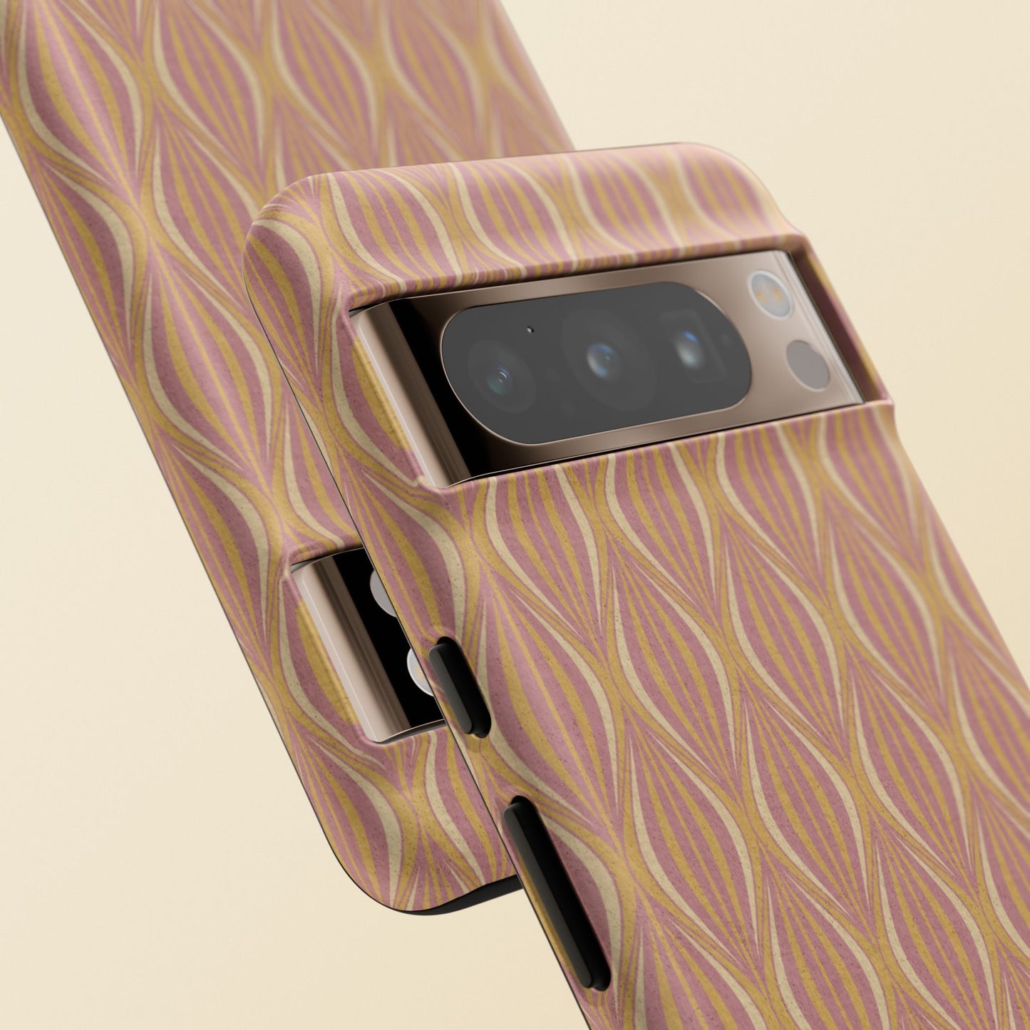 Art Deco Elegance Protective Phone Case Bronze Blush (iPhone, Pixel, Galaxy)