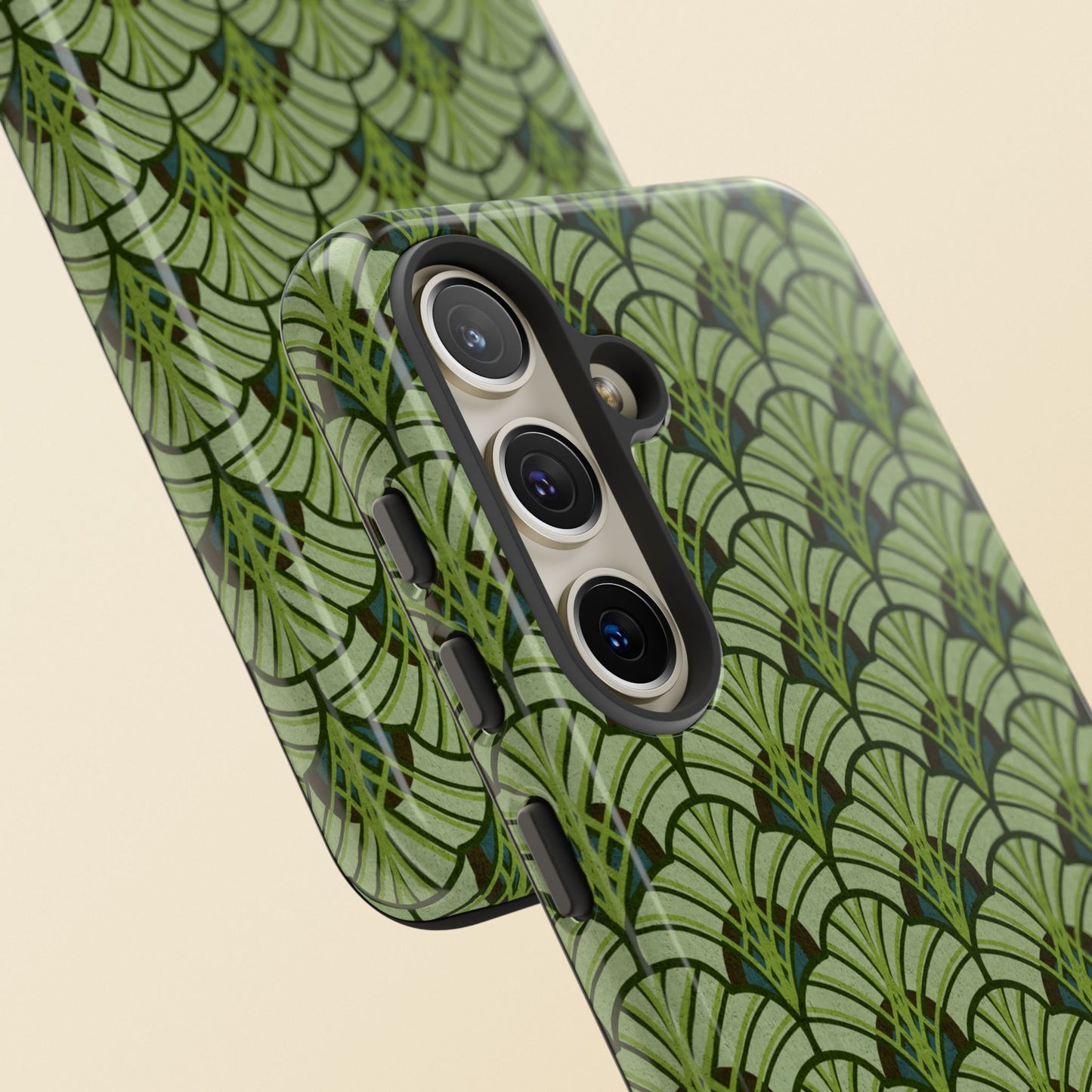 Art Deco Elegance Protective Phone Case Emerald Cascade (iPhone, Pixel, Galaxy)