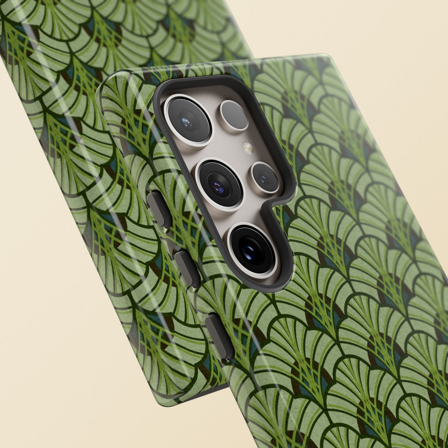 Art Deco Elegance Protective Phone Case Emerald Cascade (iPhone, Pixel, Galaxy)