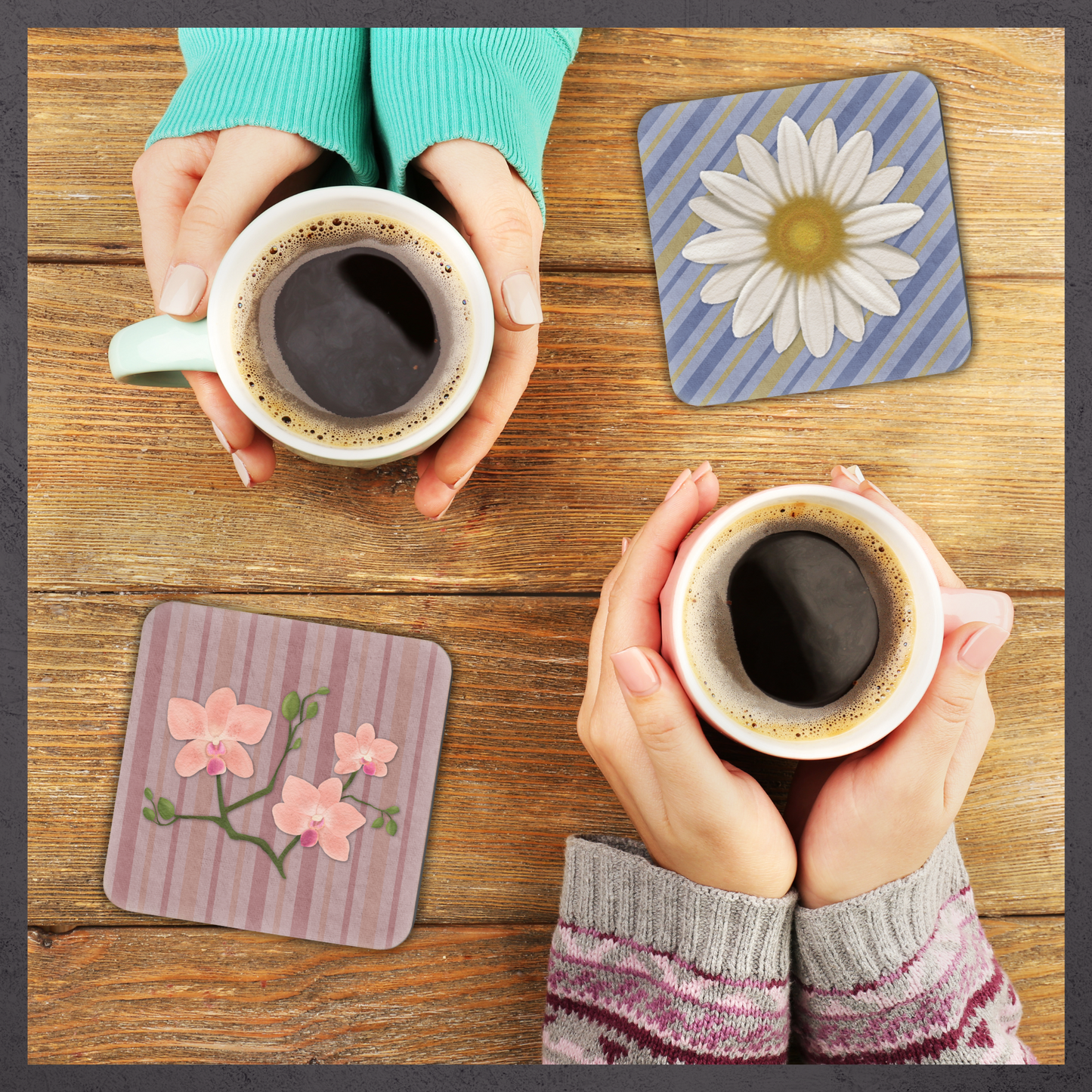 Curated Botanical Art Coaster Set - Set of 4