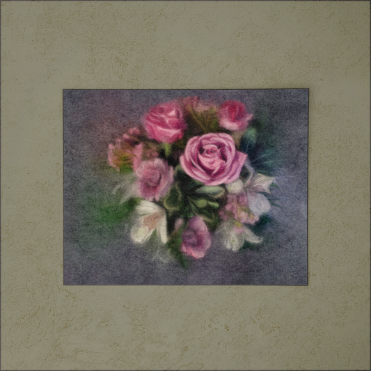 Rose Reverie: Ethereal Floral Fine Art Poster - Dark (unframed)