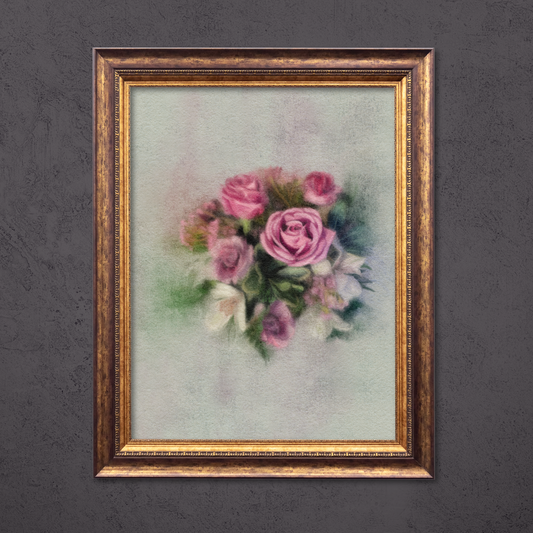 Rose Reverie: Ethereal Floral Fine Art Poster - Light (unframed)